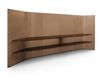 TRUST - Freestanding oak office screen by Poltrona Frau - view 2